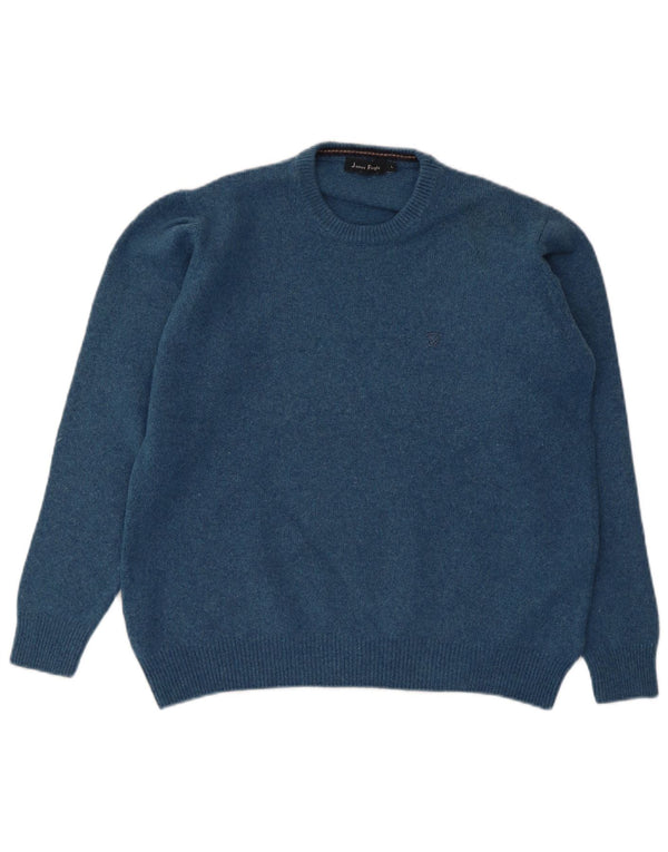 Maglione maglione girocollo da donna vestibilità regolare James Pringle UK 16 grande blu