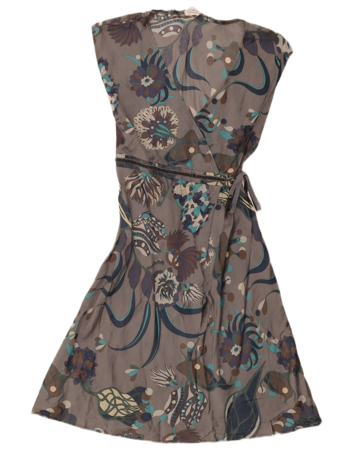 Max & Co. Robe portefeuille pour femme UK 8 Small Gris Floral