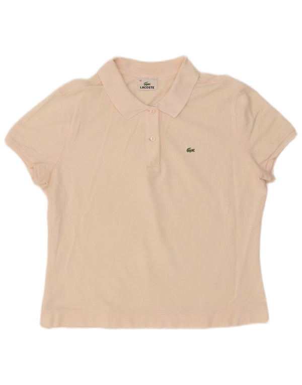 Lacoste Damen Poloshirt Größe 48 XL Rosa Baumwolle