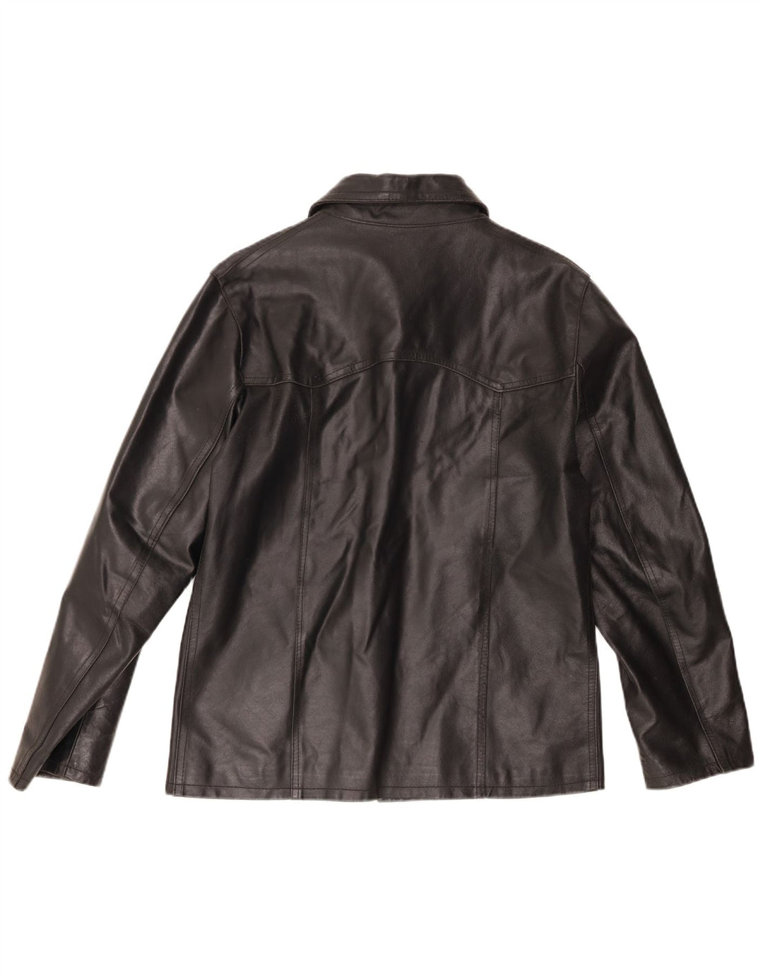 Spago Mens Leather Jacket UK 40 Large Black