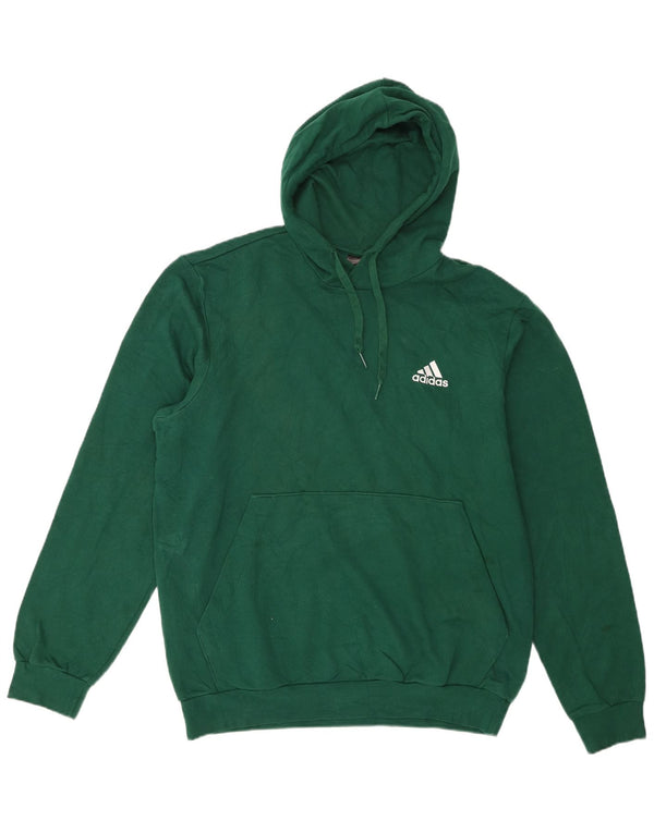 Adidas Mens Hoodie Jumper Grande Algodão Verde