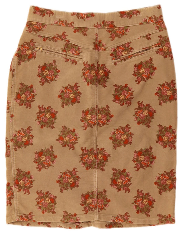 Gonna a tubino da donna Laura Biagiotti W28 Beige medio floreale