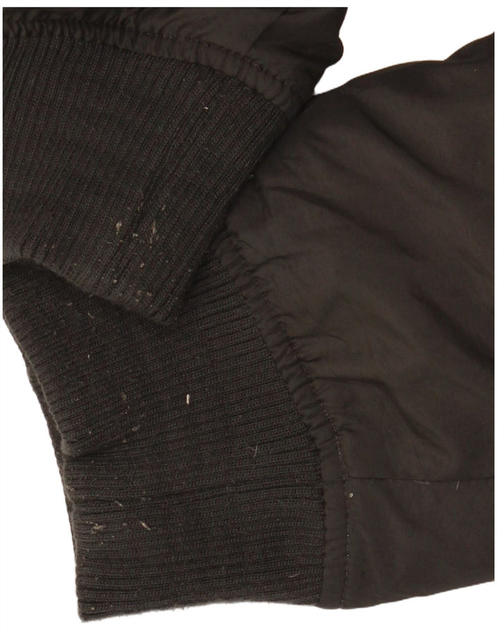 Bear Mens Hooded Reversible Padded Jacket UK 40 Large Grey Polyamide