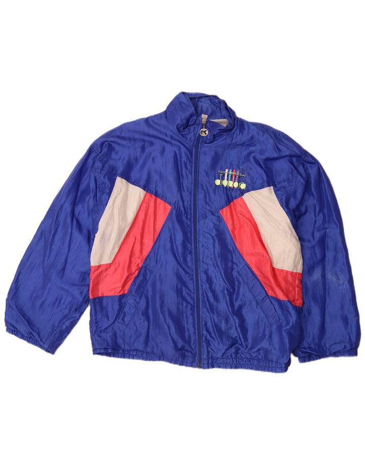 Diadora Mens Tracksuit Top Jacket Grande Azul Colorblock