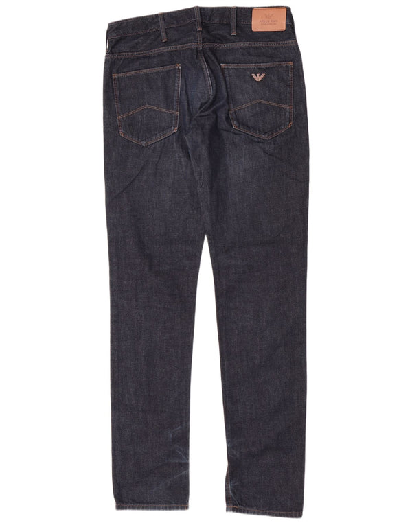 Armani Mens Slim Jeans W31 L33 Navy Blue Cotton