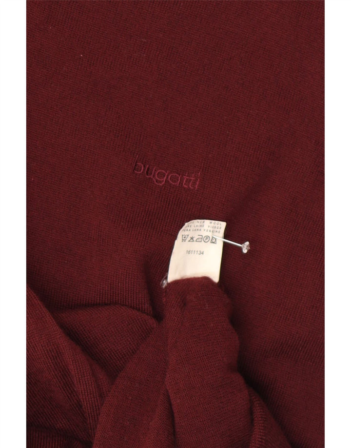 Bugatti Débardeur pour homme UK 40 Laine vierge bordeaux moyen