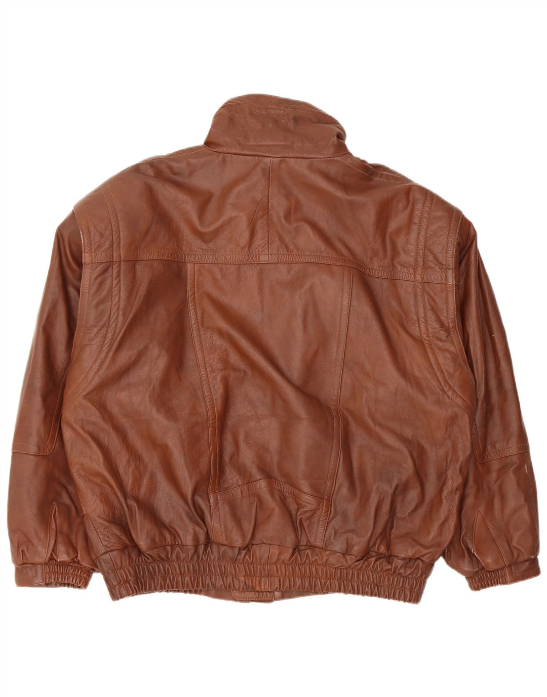 Giacca in pelle vintage da uomo UK 40 grande marrone