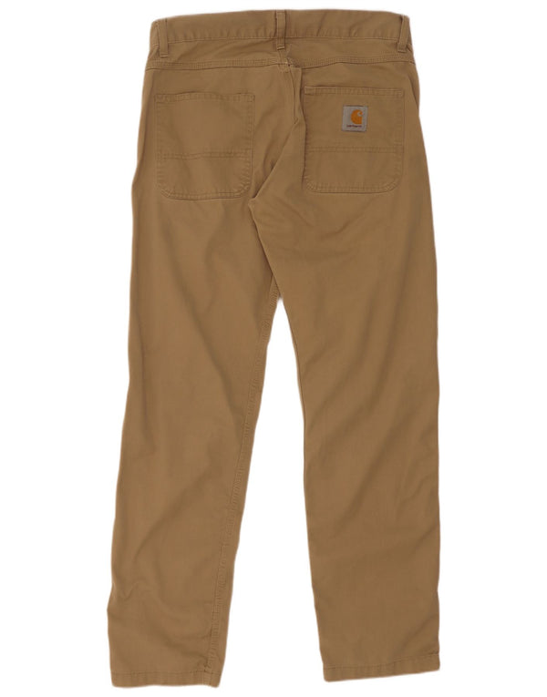 Calça casual reta masculina Carhartt W32 L32 poliéster marrom