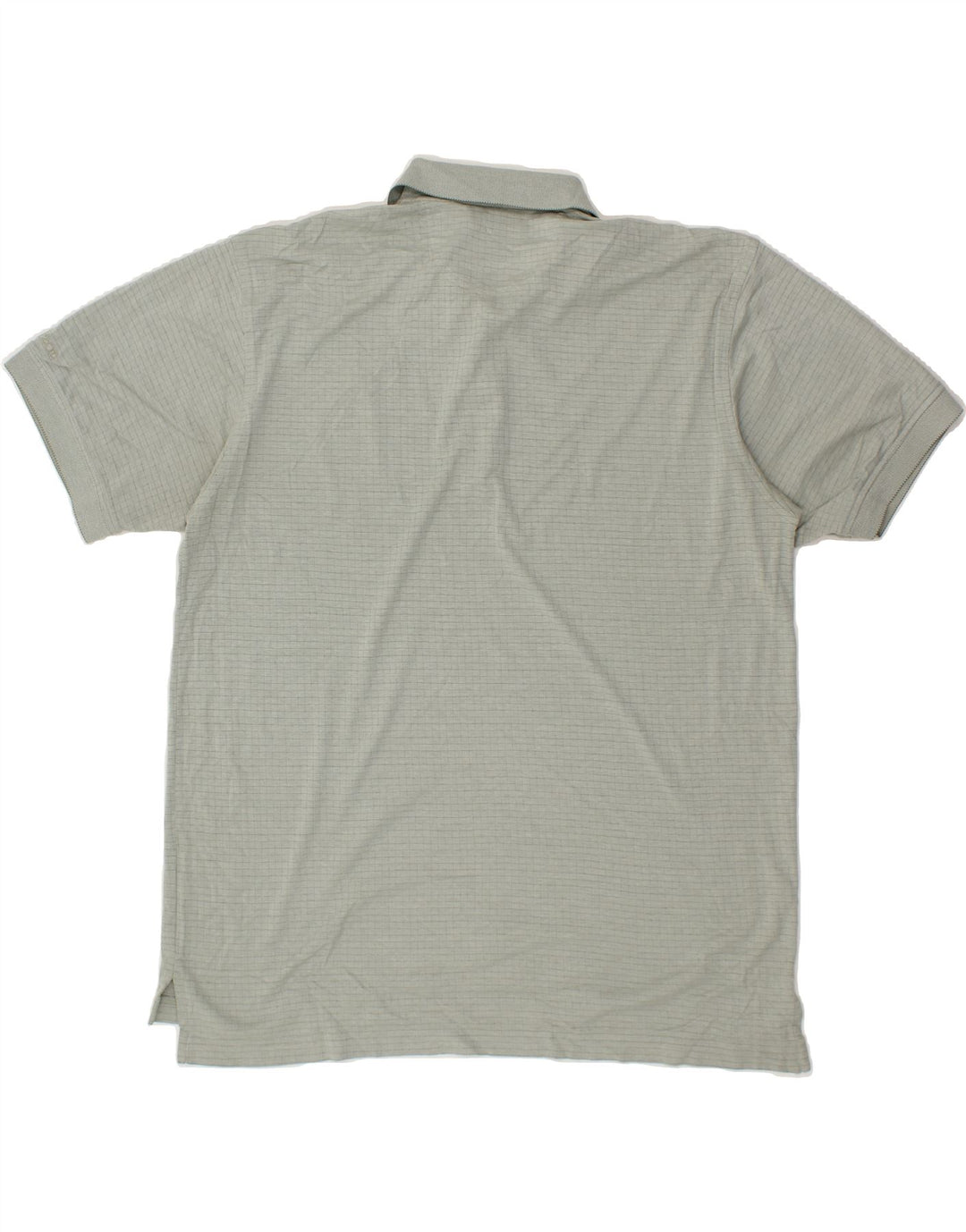 IZOD Mens Polo Shirt XL Grey Check Cotton Vintage Izod and Second-Hand Izod from Messina Hembry 
