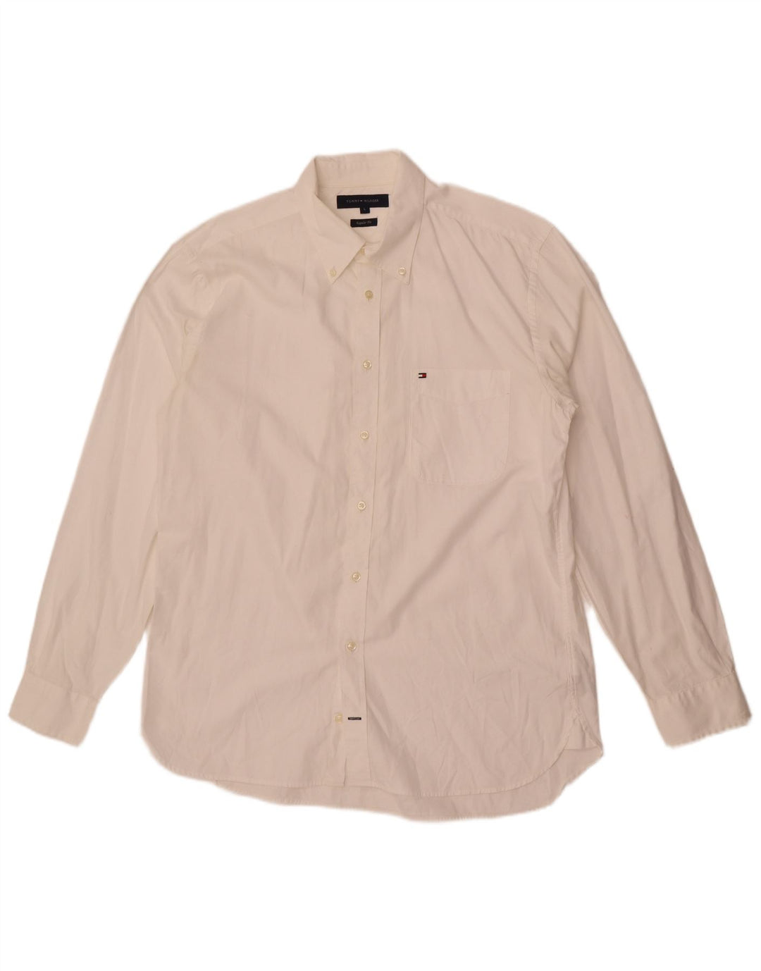 Camicia da uomo Regular Fit Tommy Hilfiger Large in cotone bianco