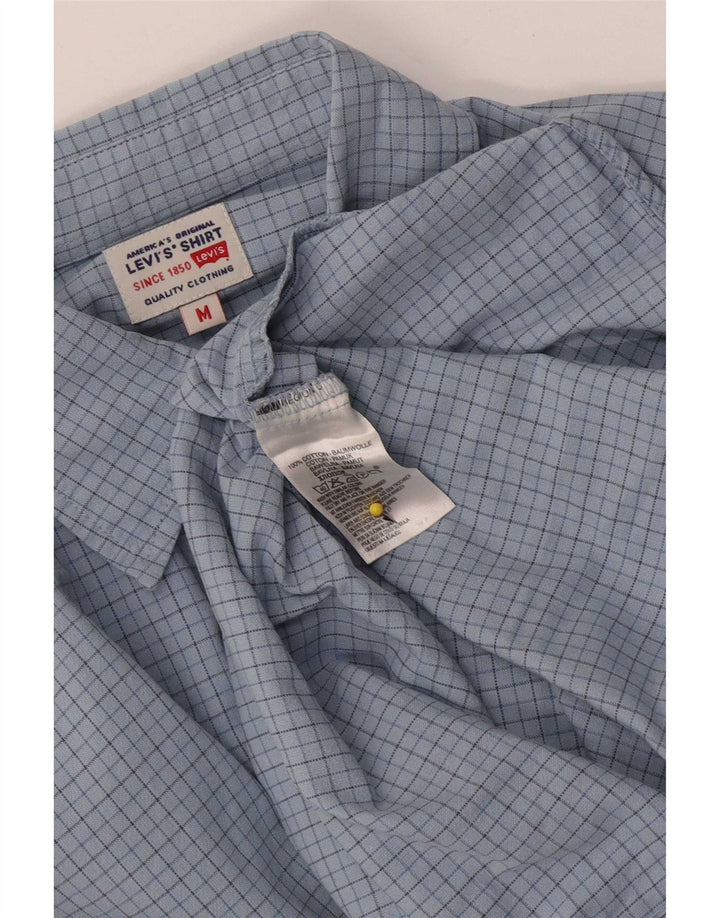 Levi's Mens Shirt Medium Blue Check Cotton