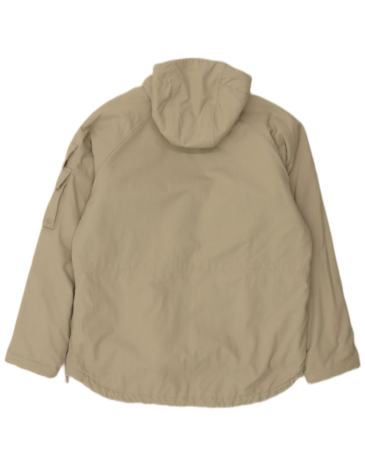 Woolrich Mens Hooded Anorak Jacket UK 38 Medium Khaki Colourblock