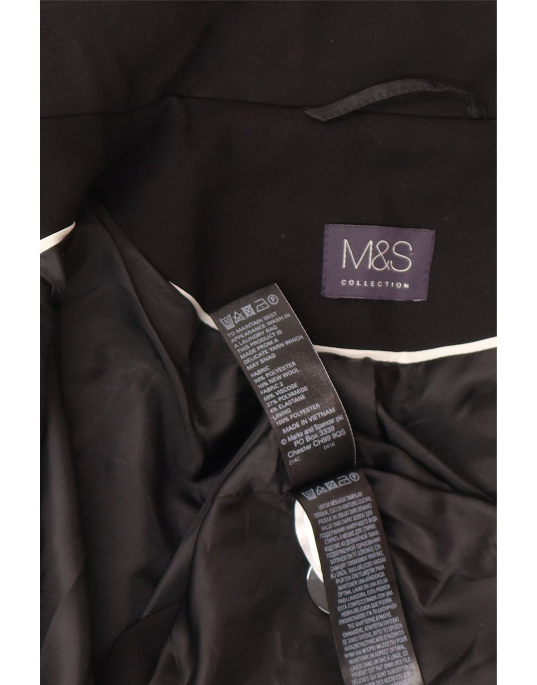 Marks & Spencer Womens Bomber Jacket UK 14 Large Grey Flecked Polyester