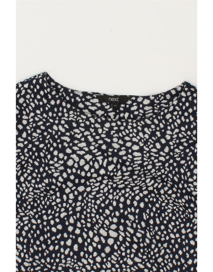 NEXT Womens Abstract Pattern Sheath Dress UK 12 Medium  Black Cotton Vintage Next and Second-Hand Next from Messina Hembry 