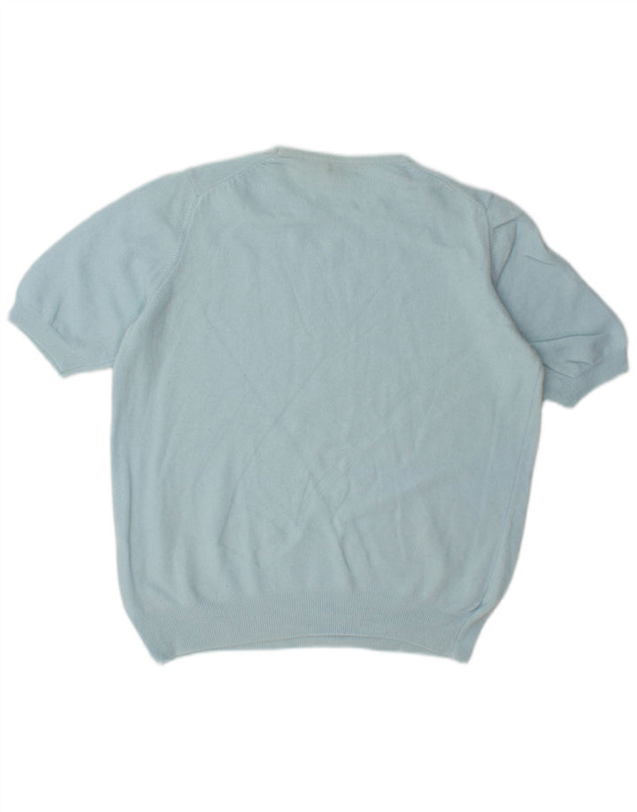 BENETTON Womens Crew Neck Jumper Sweater UK 14 Medium Turquoise