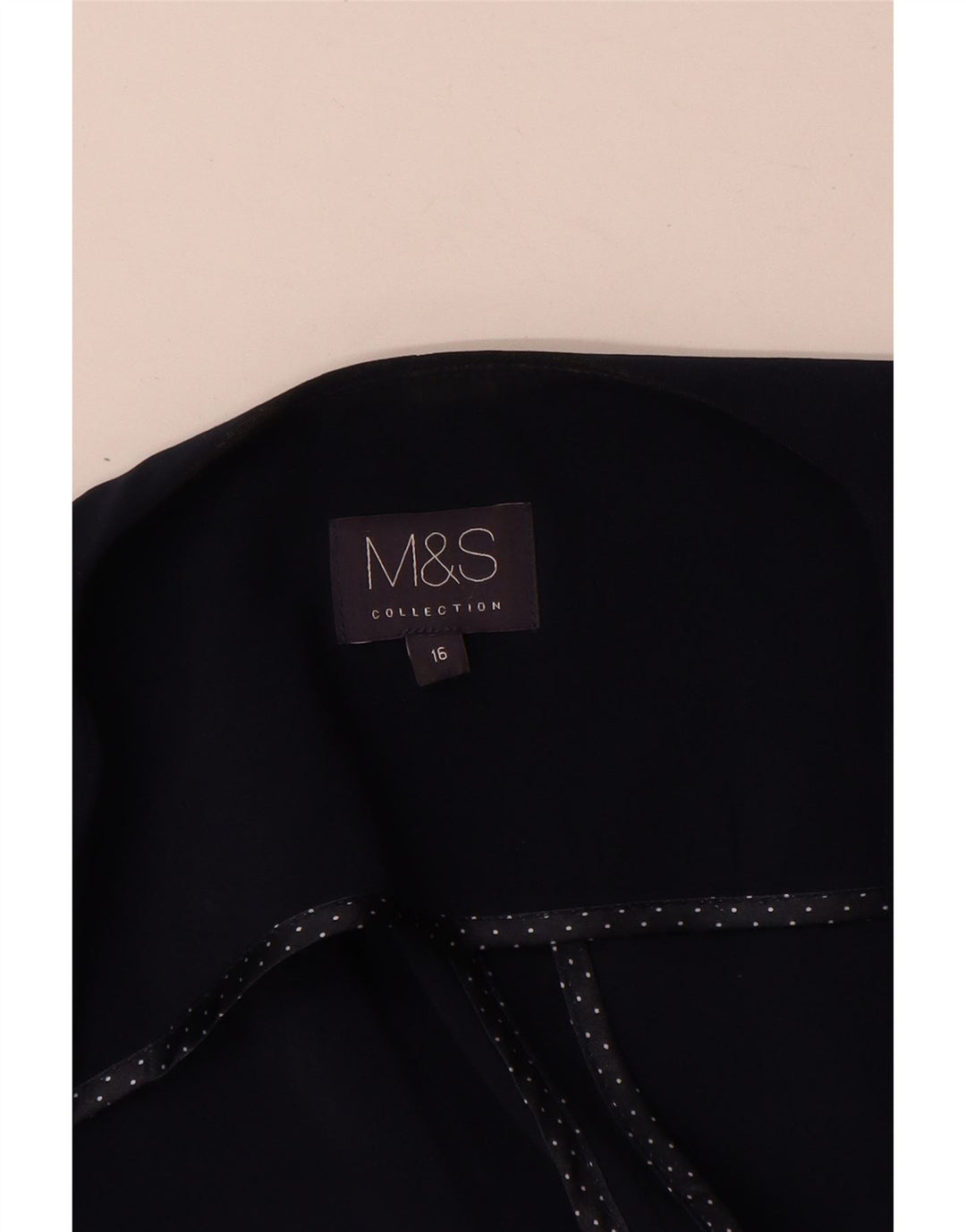 Marks & Spencer Dame Bolero Top UK 16 Large Navy Blue Polyester
