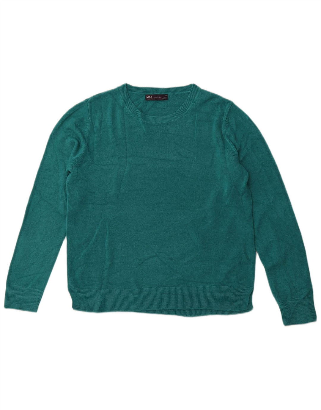 MARKS & SPENCER Womens Crew Neck Jumper Sweater UK 14 Medium  Turquoise