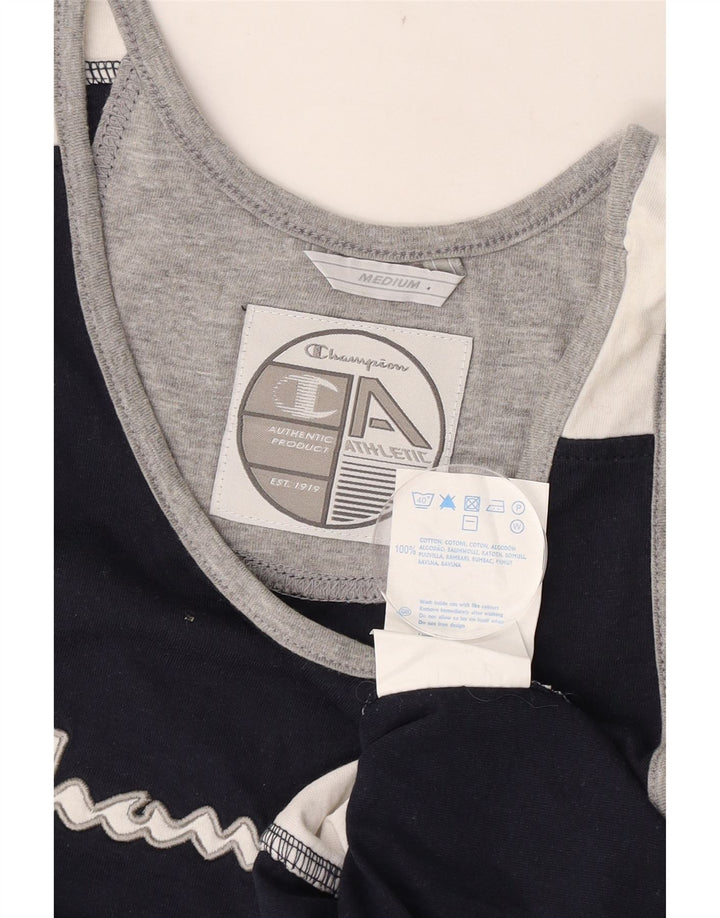 Champion Débardeur Graphique Homme Bleu Marine Moyen Coton Colorblock