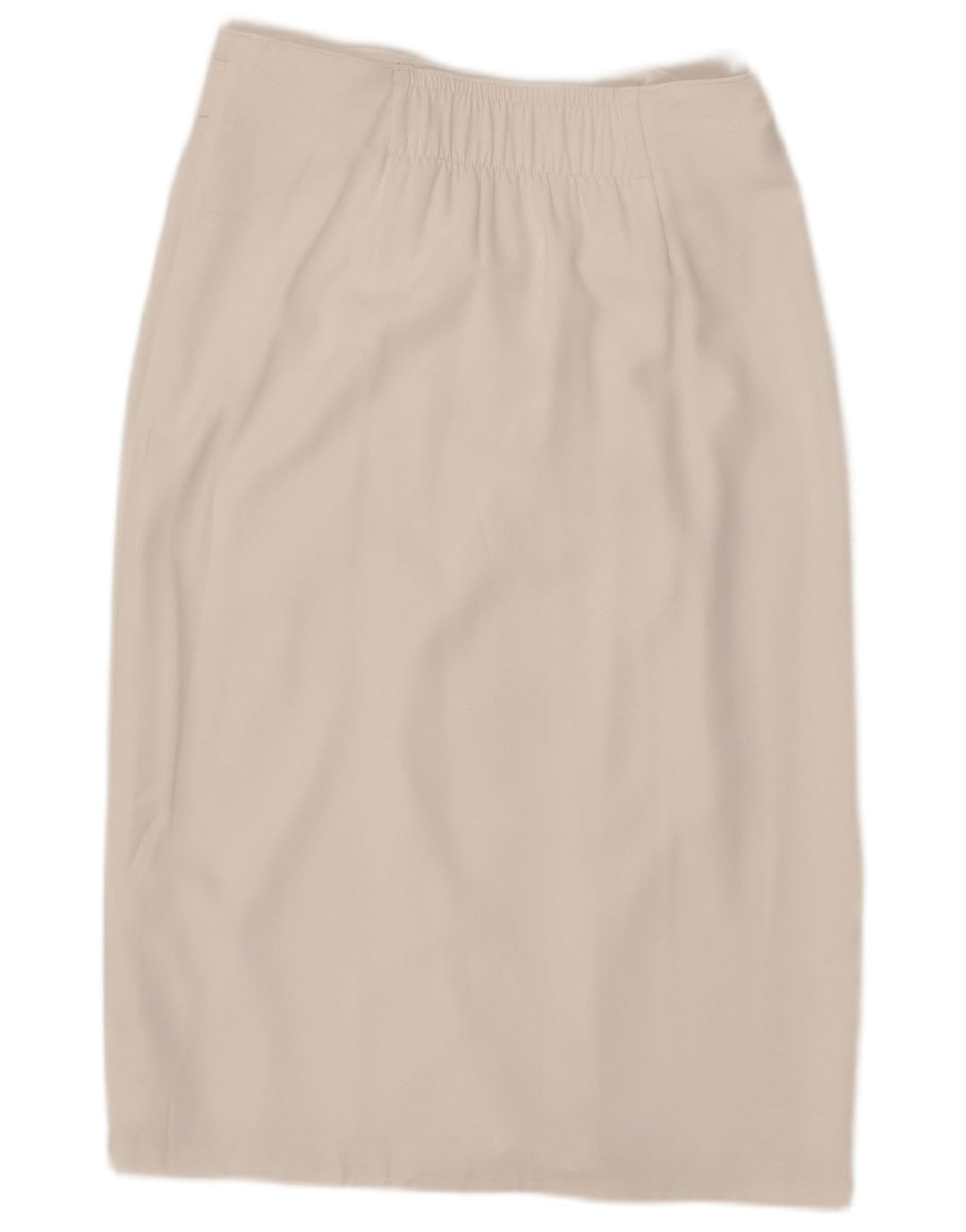 MARKS & SPENCER Gerader Damenrock UK 12 Medium W30 Weiß Polyester