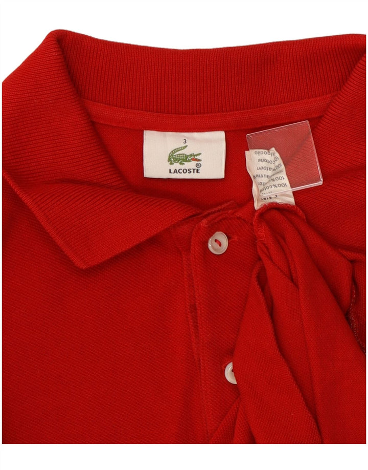 Lacoste Mens Polo Shirt Size 3 Small Red Cotton