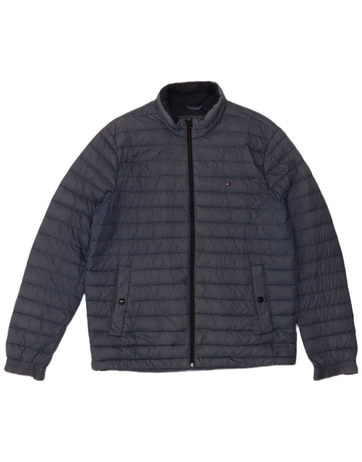 Tommy Hilfiger Mens Padded Jacket UK 40 Large Navy Blue Polyamide