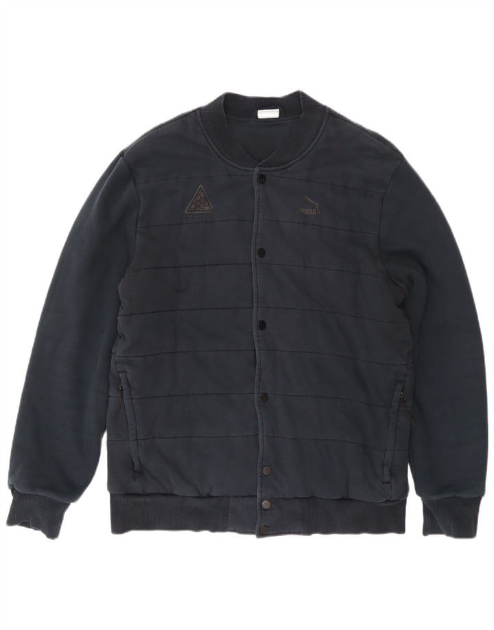 PUMA Herren Bomberjacke UK 40 Large Marineblau Baumwolle
