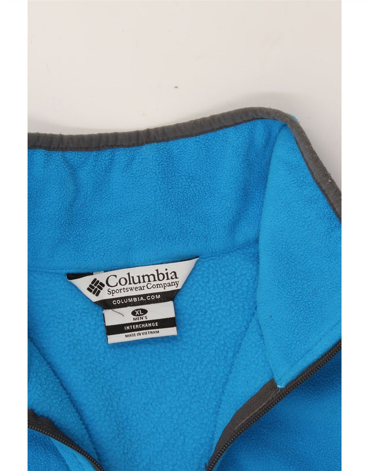 COLUMBIA Mens Fleece Jacket UK 42 XL Blue Polyester Vintage Columbia and Second-Hand Columbia from Messina Hembry 