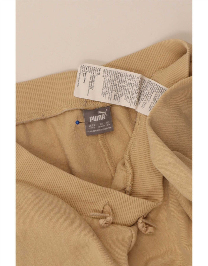 Puma Boys Tracksuit Trousers Joggers 13-14 Years  Beige Polyester