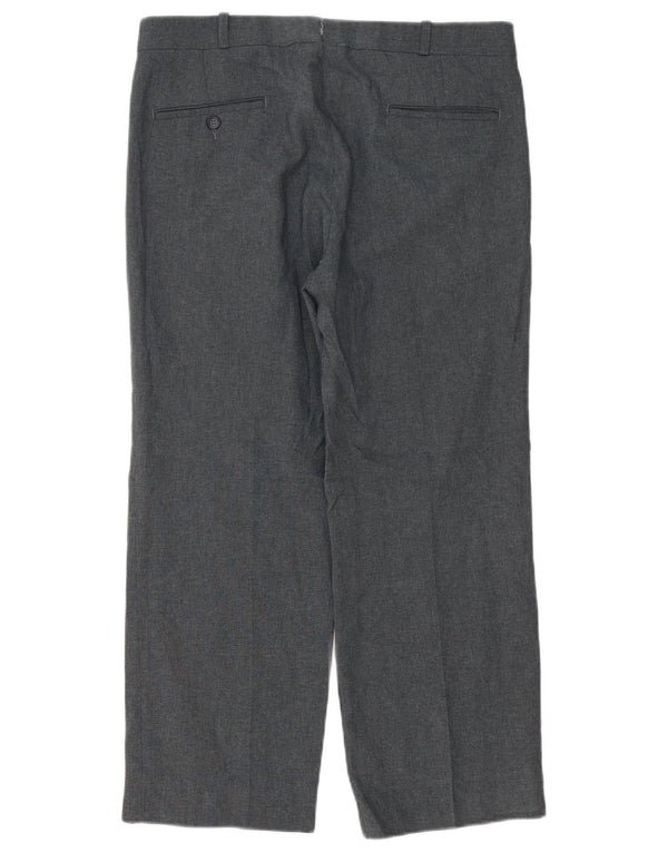 Farah Pantalon de costume large pour homme W32 L26 Gris Polyester