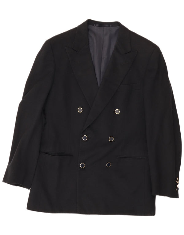 Galtrucco Veste Blazer Double Boutonnage Homme IT 40 Large Laine Noire