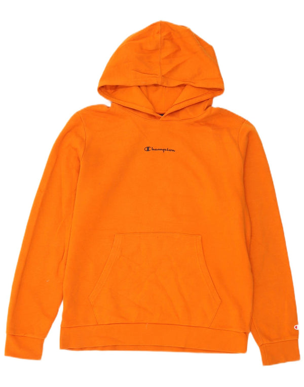 Felpa con cappuccio Champion da ragazzo 15-16 anni 2XL Cotone arancione