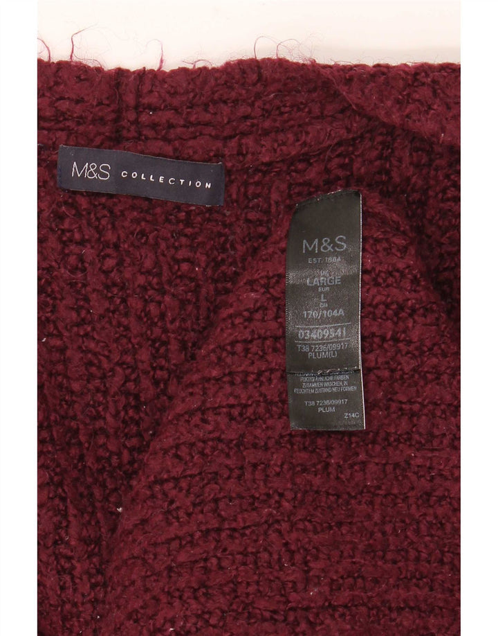 Marks & Spencer Pull cardigan ouvert surdimensionné pour femme UK 16 Large Marron