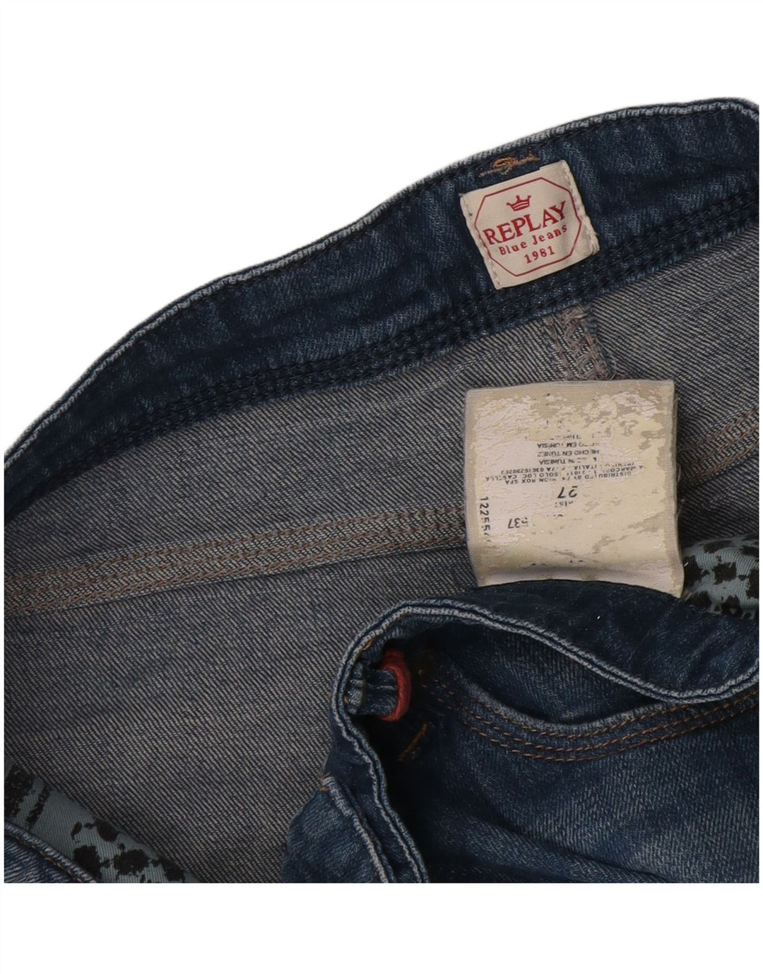 Replay Womens Denim Shorts W27 Small Blue