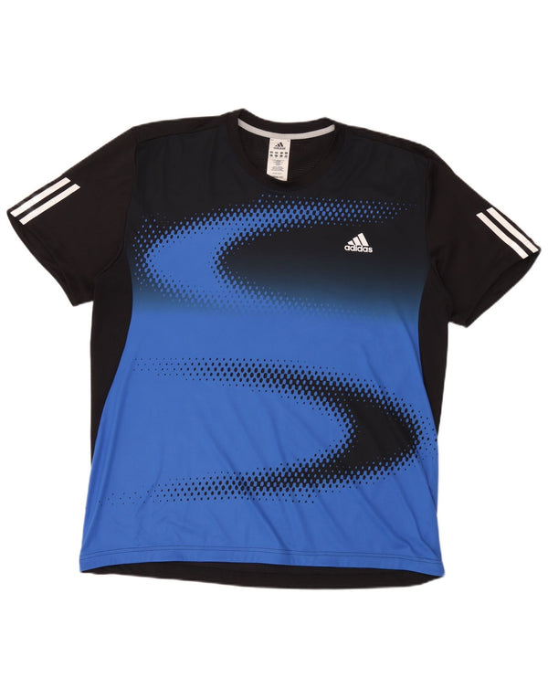 Adidas Herre Clima 365 T-Shirt Top 2XL Sort Colourblock Polyester
