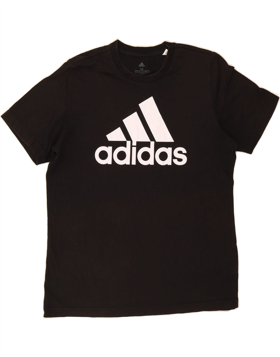 ADIDAS Mens Graphic T-Shirt Top Medium Black Cotton Vintage Adidas and Second-Hand Adidas from Messina Hembry 