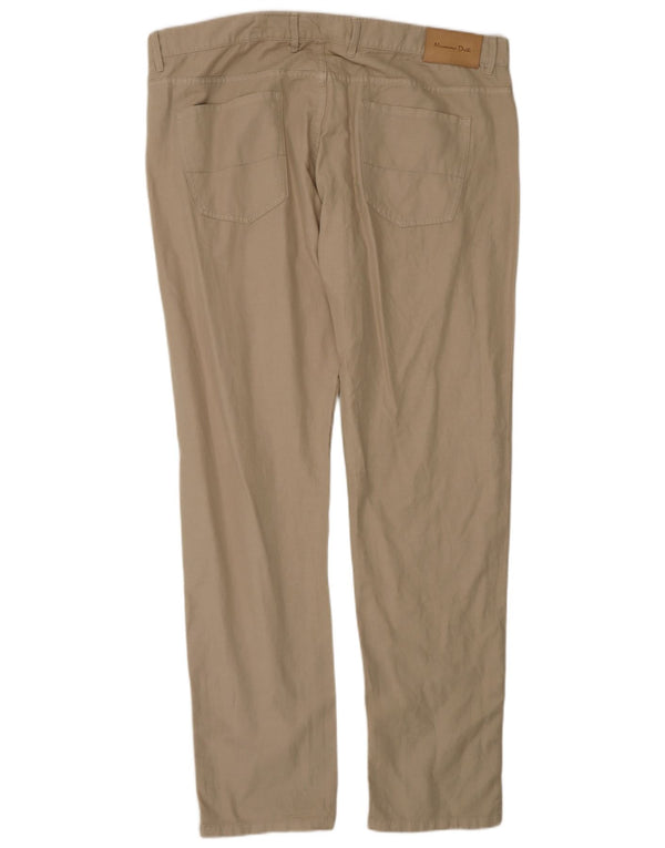 Massimo Dutti Pantalon décontracté droit pour homme EU 50 2XL W40 L34 Beige