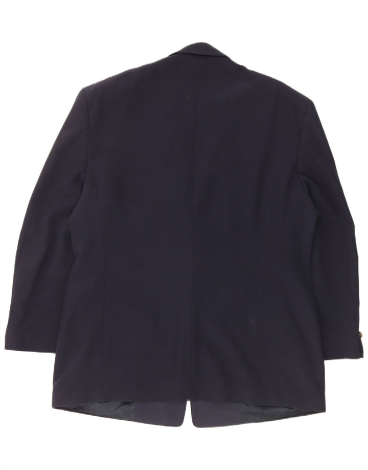 Carlo Pignatelli Mens 2 Button Blazer Jacket IT 58 4XL Navy Blue Wool