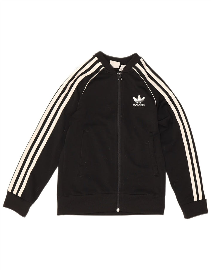 Adidas Drenge Træningsdragt Topjakke 7-8 År Sort Polyester