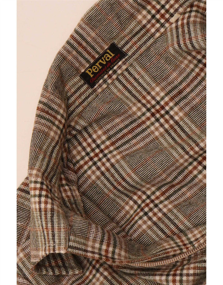 Vintage Womens Full Zip Shirt UK 16 Large Grey Check