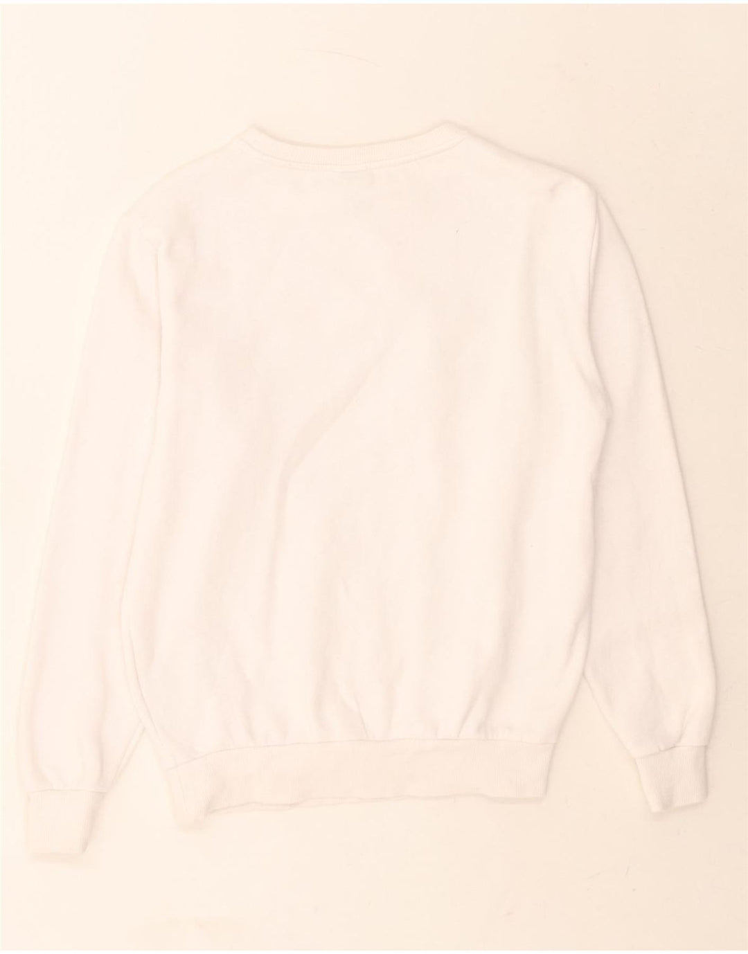 ELLESSE Womens Graphic Oversized Sweatshirt Jumper UK 8 Small White Cotton Vintage Ellesse and Second-Hand Ellesse from Messina Hembry 