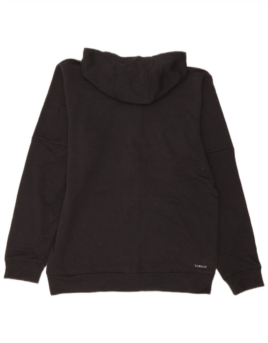 Adidas Mens Climalite Zip Hoodie Sweater Medium Black Colourblock Polyester