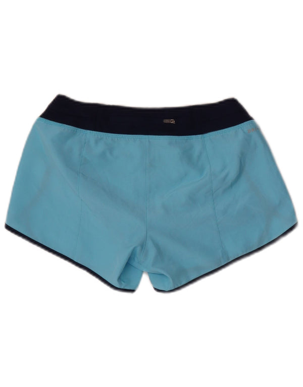 Nike Girls Dri Fit Sport Shorts 10-11 Years Medium Blue Colourblock