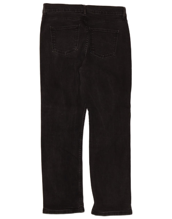 Jeans dritti da donna Marks & Spencer UK 14 Large W32 L27 Cotone nero