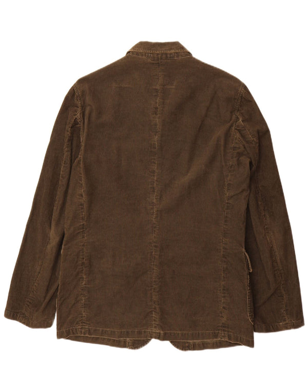 Alberto Aspesi Mens 3 Button Blazer Jacket UK 38 Medium Brown Cotton