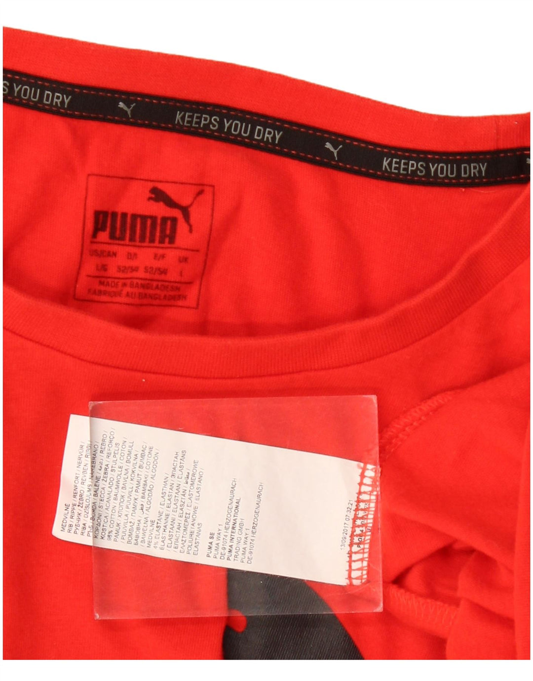 Puma Mens Graphic T-Shirt Top Large Red Cotton