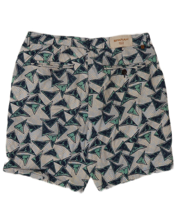 Farah Mens Chino Shorts W32 Medium  Multicoloured Geometric Cotton