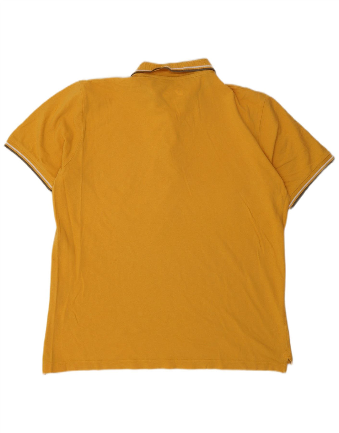 DACK'S Mens Polo Shirt Large Yellow Cotton