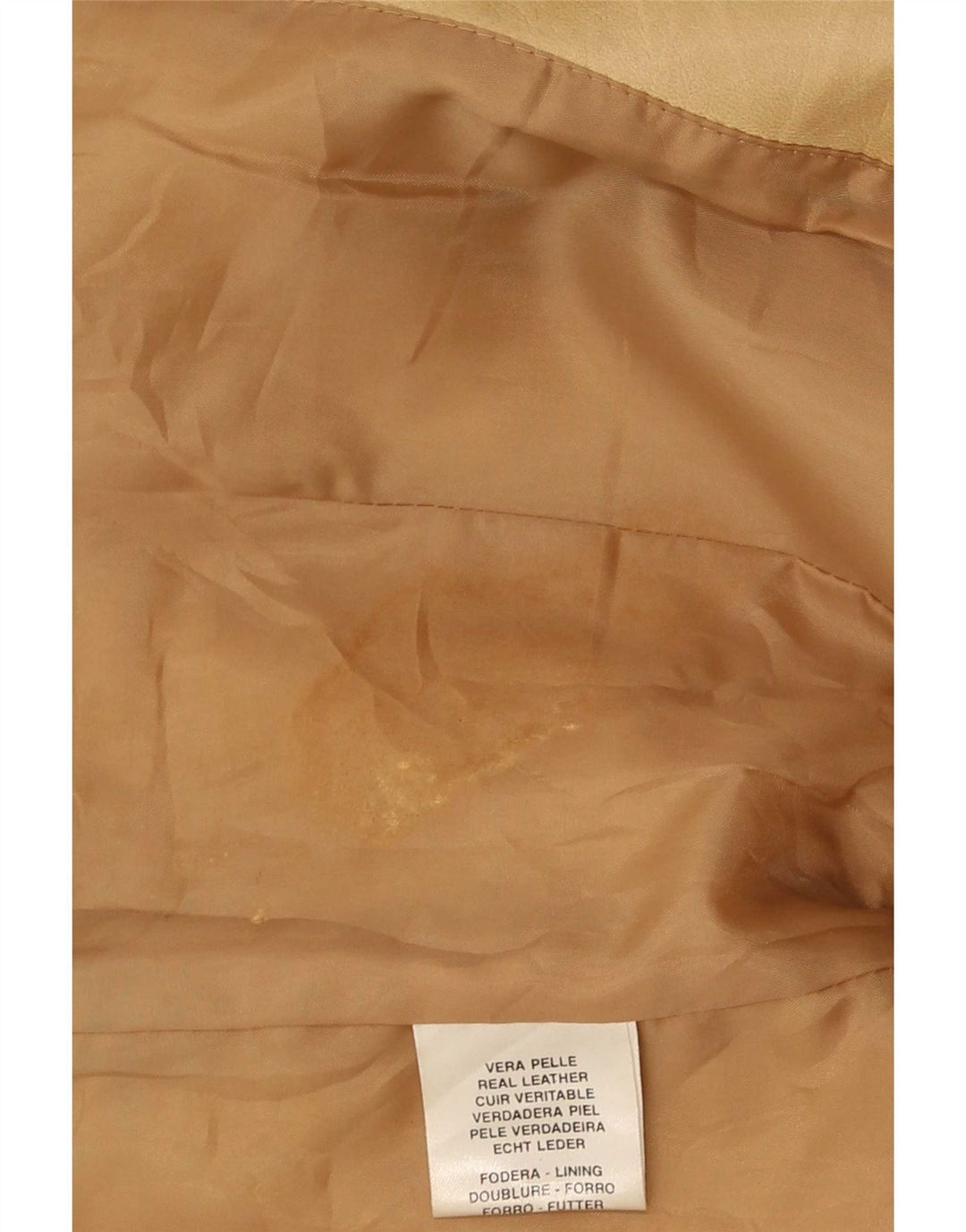 Conbipel Dame Læderjakke IT 44 Medium Beige