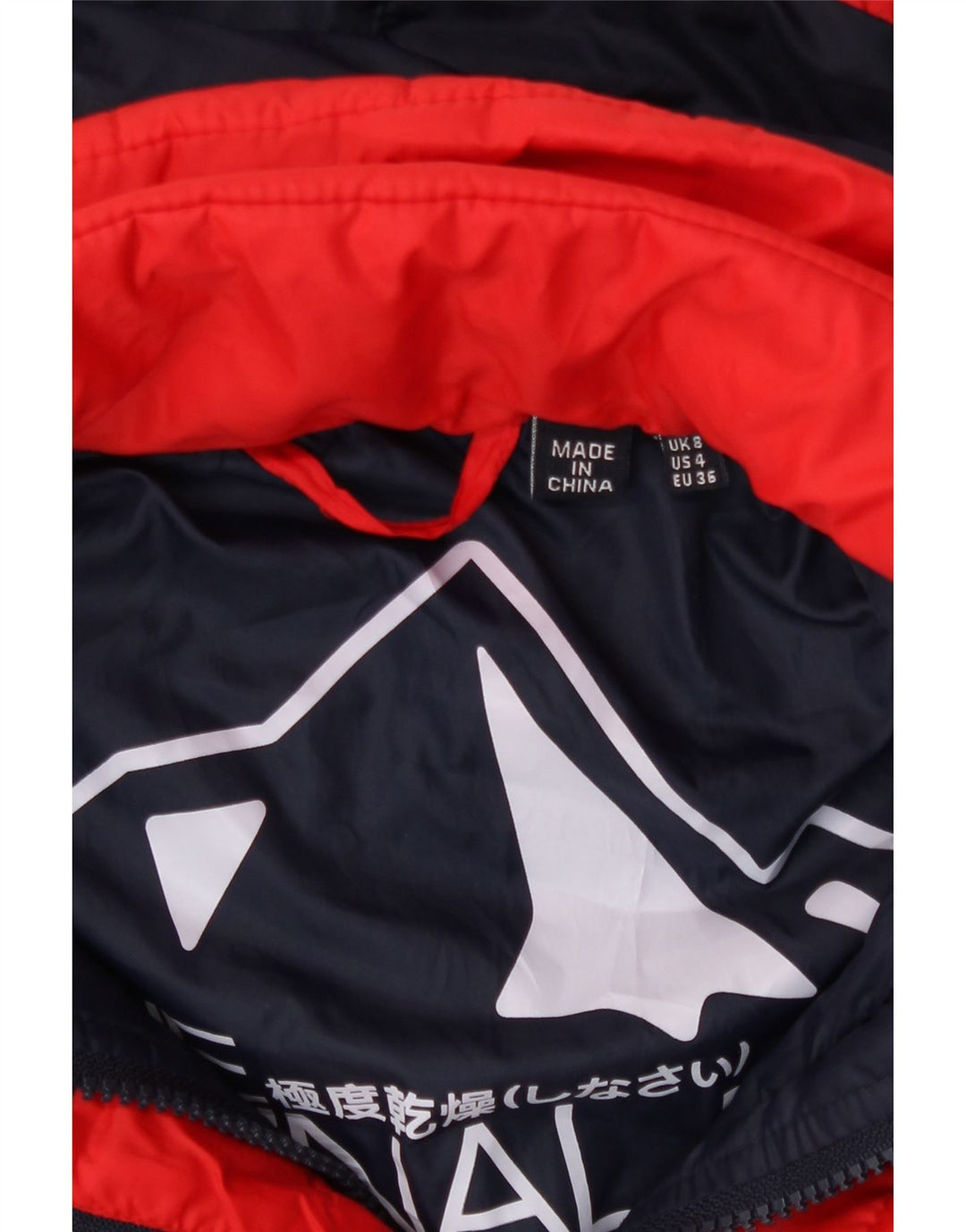 Superdry Wattierte Damenjacke mit Kapuze, UK 8, Größe S, Rot, Polyester