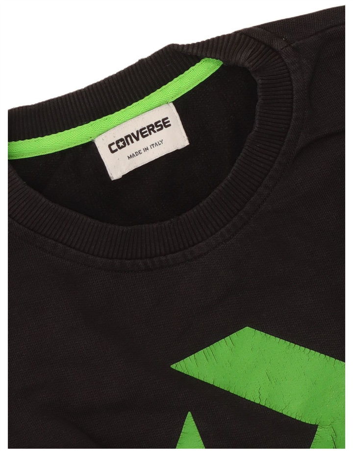 Converse grafisk sweatshirt til mænd, stor sort